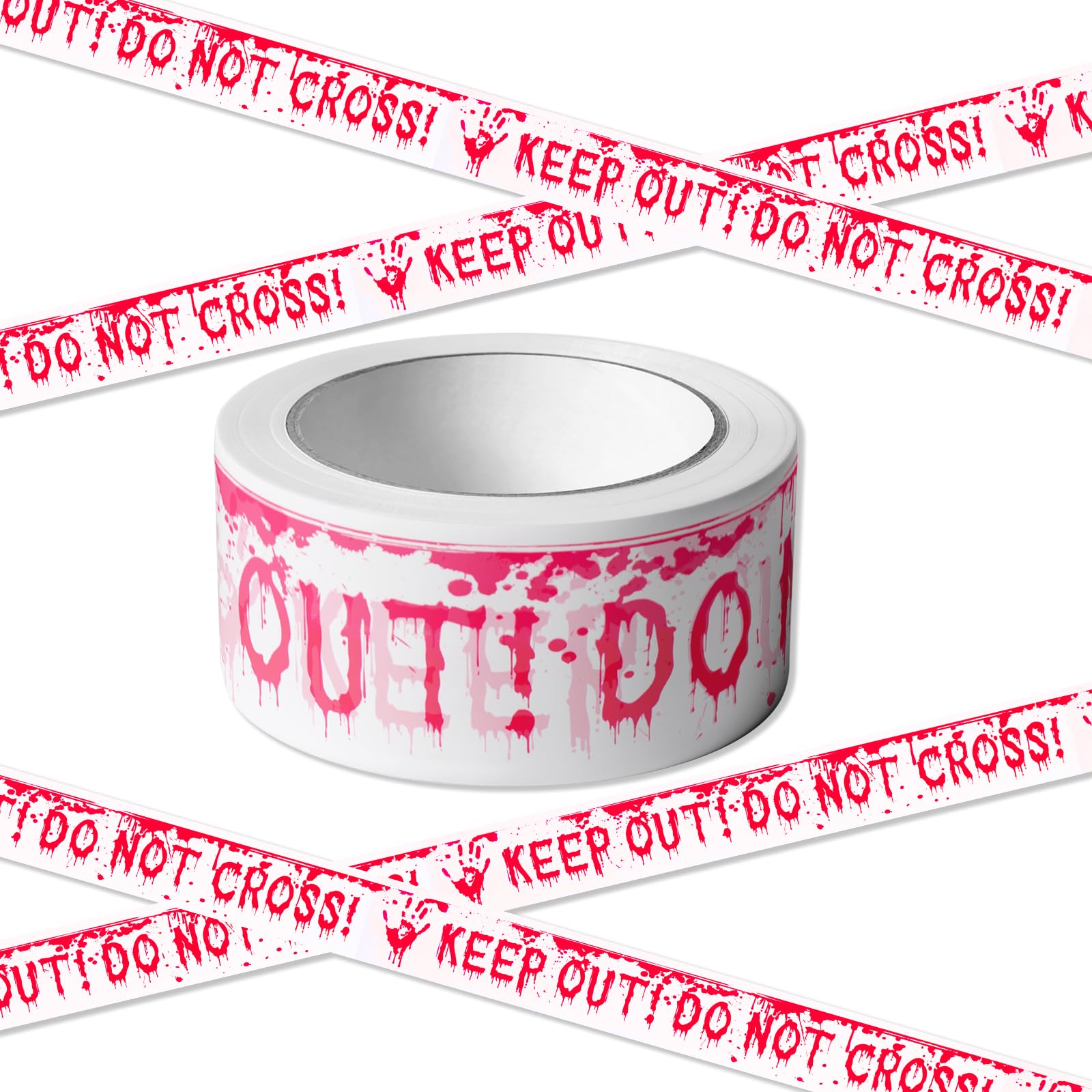 ONFAON Halloween Decorations, 3inx90ft Caution Tape Halloween Party Decorations Indoor Outdoor for Haunted Houses, Party, Door, Danger Areas Decor(3 Pcs)